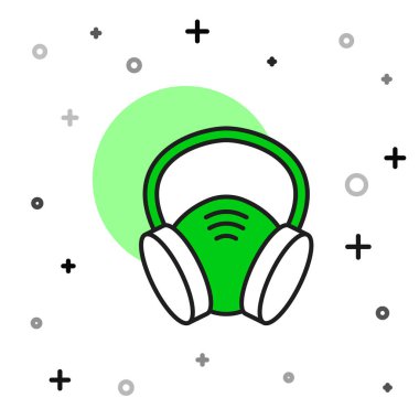 Doldurulmuş gaz maskesi simgesi beyaz arkaplanda izole edildi. Solunum cihazı işareti. Vektör