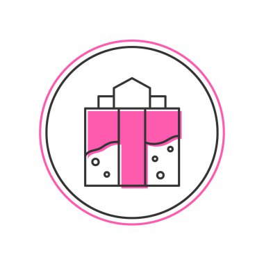 Doldurulmuş maden giriş simgesi beyaz arka planda izole edildi. Vektör