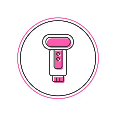 Beyaz arkaplanda izole edilmiş ana hatlı fotoğraf makinesi flaş simgesi. Vektör