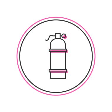 Doldurulmuş Aqualung simgesi beyaz arkaplanda izole edildi. Dalgıçlar için oksijen tüpü. Dalış ekipmanları. Olağanüstü bir spor. Spor malzemeleri. Vektör