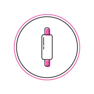 Doldurulmuş Rolling Pin simgesi beyaz arkaplanda izole edildi. Vektör