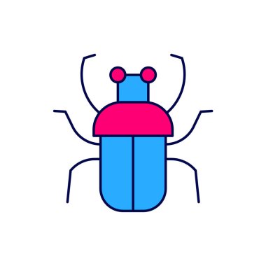 Doldurulmuş taslak Kokuşmuş böcek simgesi beyaz arkaplanda izole edildi. Vektör