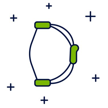 Doldurulmuş Bow oyuncak simgesi beyaz arkaplanda izole edildi. Vektör