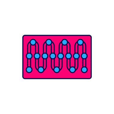 Doldurulan ana hat oyun simgesi beyaz arkaplanda izole edildi. Vektör