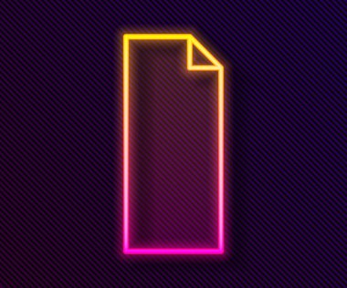 Glowing neon line Grip tape on a skateboard icon isolated on black background.  Vector