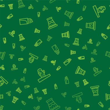 Set line Burrito, Cactus and Mexican drum on seamless pattern. Vector