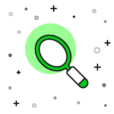 Doldurulmuş El aynası simgesi beyaz arkaplanda izole edilmiş. Vektör