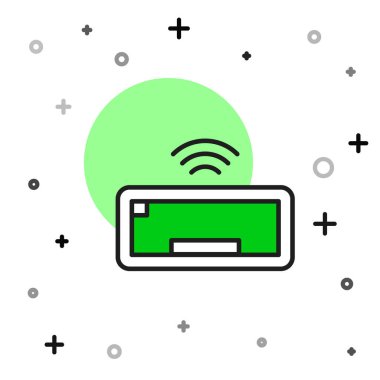 Filled outline Computer keyboard icon isolated on white background. PC component sign.  Vector