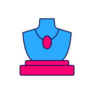 Beyaz arka planda izole edilmiş açık arttırma mücevher satış simgesi. Açık arttırma teklifi. Satış ve alıcılar. Vektör