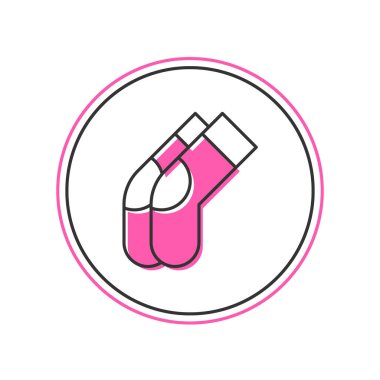 Doldurulmuş Çorap simgesi beyaz arkaplanda izole edildi. Vektör