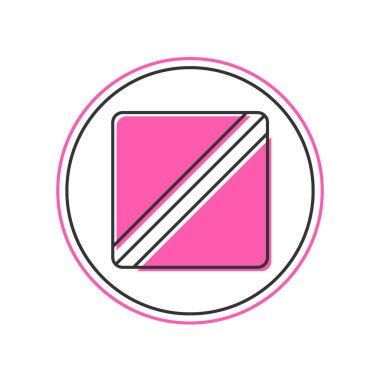 Doldurulmuş dış hat dikiş şablonu simgesi beyaz arkaplanda izole edildi. Dikiş için işaretler. Vektör