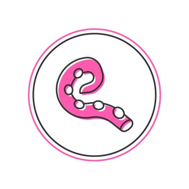 Filled outline Octopus of tentacle icon isolated on white background. Vector.