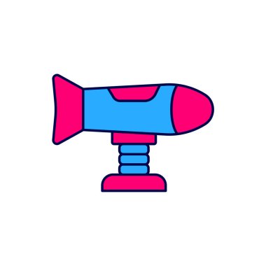 Beyaz arkaplanda izole edilmiş oyun alanı simgesindeki ana hatlı Swing düzlemi. Uçaklı atlıkarınca çocukları. Eğlence ikonu. Vektör.