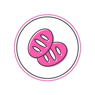 Filled outline Christian bread icon isolated on white background. Religion and Christianity. Vector.