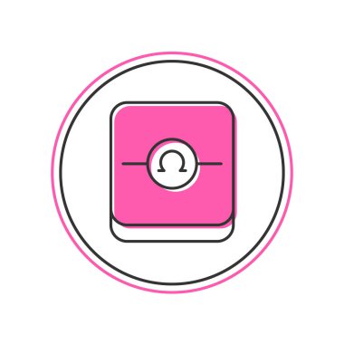 Filled outline Ohmmeter icon isolated on white background. Vector.