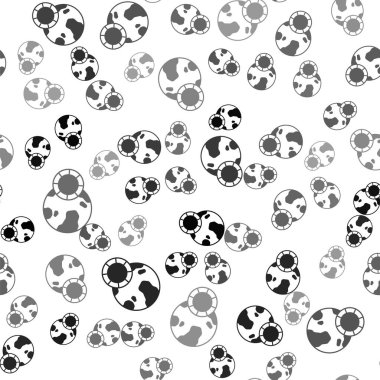 Siyah Kumarhane çipleri simgesi beyaz arka planda izole edilmiş. Kumarhane kumarı. Vektör.