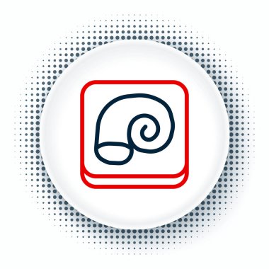 Ahtapot hattı beyaz arka planda izole edilmiş bir plaka simgesi üzerinde. Renkli taslak konsepti. Vektör