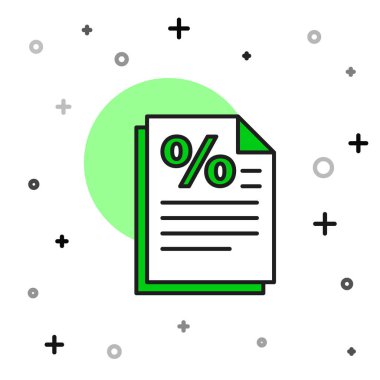 Doldurulmuş Finans belgesi simgesi beyaz arkaplanda izole edildi. Fatura ya da fatura konsepti için kağıt banka belgesi. Vektör