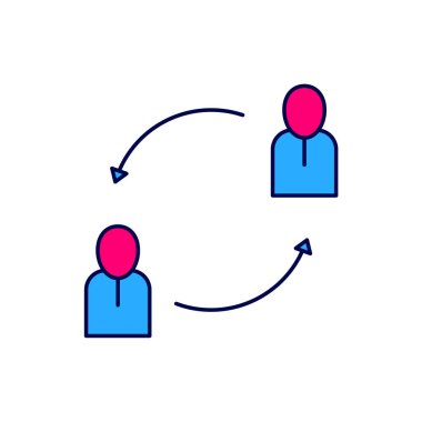 Doldurulmuş ana hatlı İnsan Kaynakları simgesi beyaz arkaplanda izole edildi. İnsan kaynakları yönetimi kavramı, profesyonel personel araştırması, baş avcı işi. Vektör