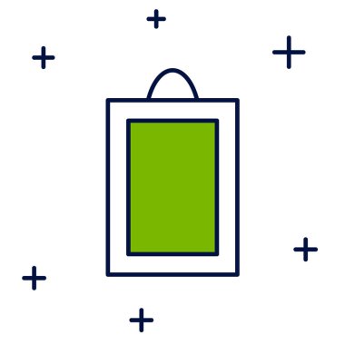 Doldurulmuş Resim simgesi beyaz arkaplanda izole edildi. Vektör