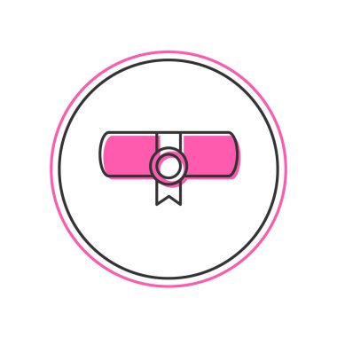 Beyaz arkaplanda izole edilmiş özet, kağıt, parşömen, kaydırma simgesi. Vektör