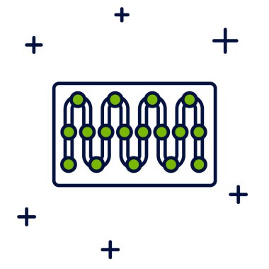 Doldurulan ana hat oyun simgesi beyaz arkaplanda izole edildi. Vektör