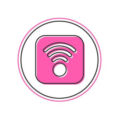 Kablosuz kablosuz internet ağ sembolü simgesi beyaz arkaplanda izole edildi. Vektör.