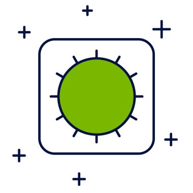 Doldurulmuş ana hatlı Sun simgesi beyaz arkaplanda izole edildi. Vektör.