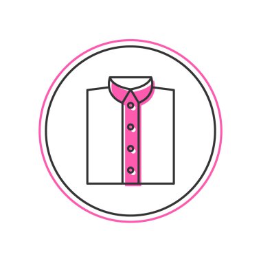 Filled outline Shirt icon isolated on white background. T-shirt. Vector.