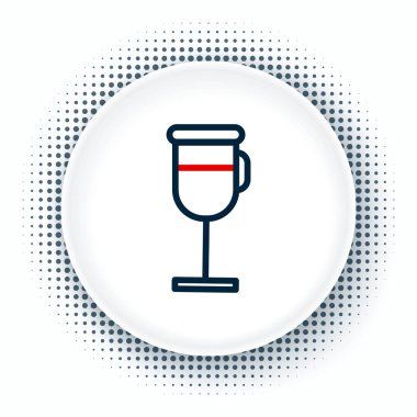 Beyaz arka planda izole edilmiş İrlanda çizgisi kahve ikonu. Renkli taslak konsepti. Vektör