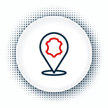 Deri çizgi simgesi beyaz arkaplanda izole edildi. Renkli taslak konsepti. Vektör