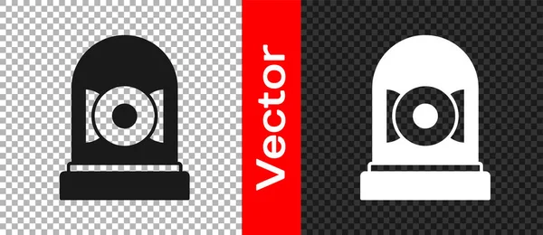 Black Ringing Alarm Bell Icon Isolated Transparent Background Alarm Symbol — Stock Vector