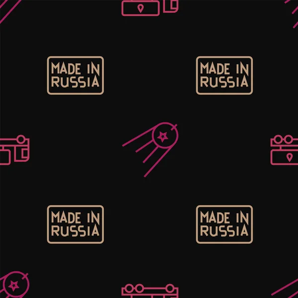 Hattı Ayarlayın Rus Malı Uydudan Yapılmış Vektör — Stok Vektör