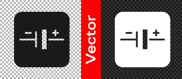 Icône Source Tension Noire Isolée Sur Fond Transparent Vecteur — Image vectorielle