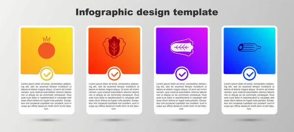 Ensemble Tomate Chou Concombre Frais Modèle Infographie Entreprise Vecteur — Image vectorielle