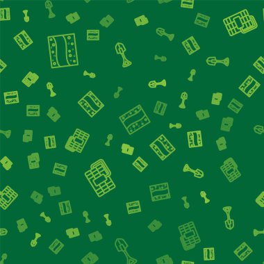 Altın madeni Dynamite ve Shovel hattını kusursuz bir şekilde ayarlayın. Vektör.