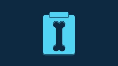 Blue X-ray shots icon isolated on blue background. 4K Video motion graphic animation.