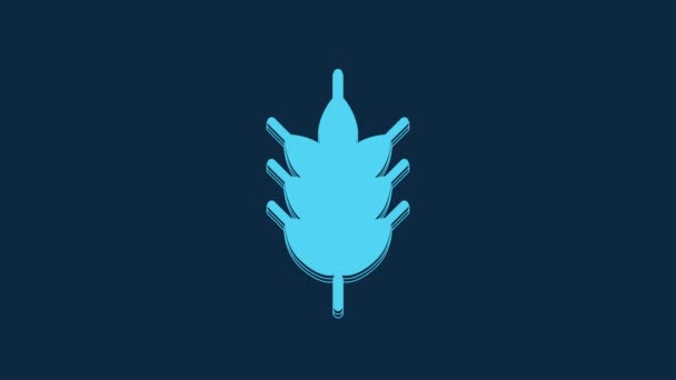 Blue Hop Icon Isolated Blue Background Video Motion Graphic Animation — Vídeos de Stock