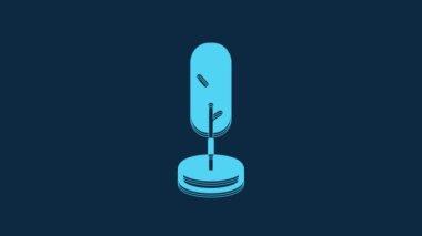 Blue Tree icon isolated on blue background. Forest symbol. 4K Video motion graphic animation.