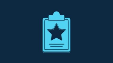 Blue USA Independence day icon isolated on blue background. 4th of July. United States of America country. 4K Video motion graphic animation.