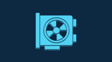 Blue Video graphic card icon isolated on blue background. 4K Video motion graphic animation.