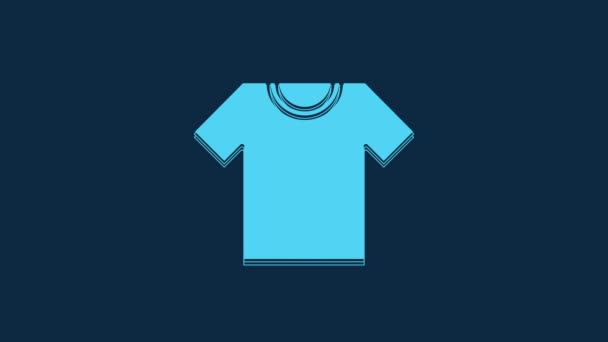 Blue Shirt Icon Isolated Blue Background Video Motion Graphic Animation — Αρχείο Βίντεο