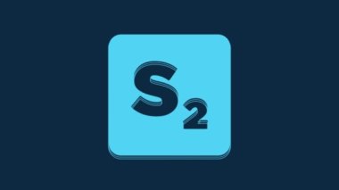 Mavi arkaplanda mavi bingo simgesi izole edildi. Amerikan tombala oyunu için piyango biletleri. 4K Video hareketli grafik canlandırması.