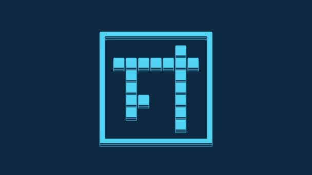 Icono Bingo Azul Aislado Sobre Fondo Azul Billetes Lotería Para — Vídeos de Stock