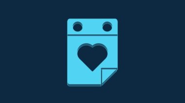 Blue Doctor appointment icon isolated on blue background. Calendar, planning board, agenda, consultation doctor. 4K Video motion graphic animation.