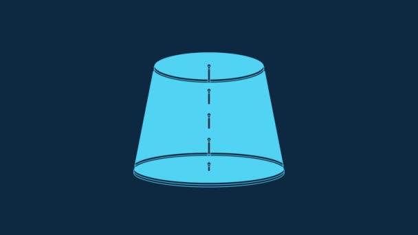 Ícone Figura Geométrica Azul Isolado Fundo Azul Forma Abstrata Ornamento — Vídeo de Stock