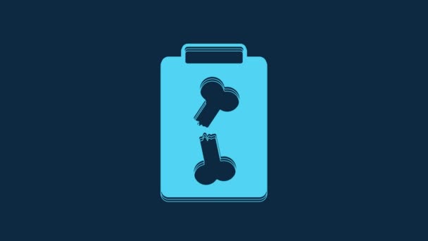 Blue Ray Shots Icon Isolated Blue Background Video Motion Graphic — Vídeo de Stock