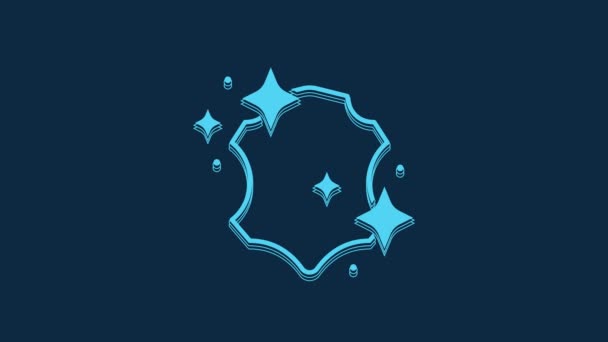 Blue Leather Icon Isolated Blue Background Video Motion Graphic Animation — Vídeo de Stock