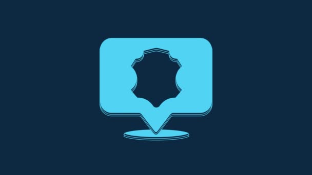 Blue Leather Icon Isolated Blue Background Video Motion Graphic Animation — Stok video