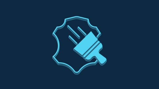Blue Leather Icon Isolated Blue Background Video Motion Graphic Animation — Video Stock